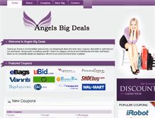 Tablet Screenshot of angelsbigdeals.com